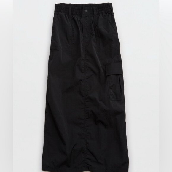 NWOT Women's OFFLINE Aerie "On The Move" Black Maxi Skirt | Size M - Picture 3 of 12